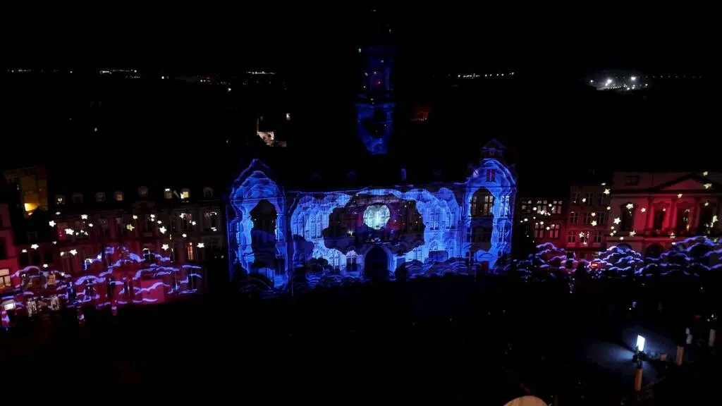 Glitch prod - Video mapping -Mons en lumiere - 2025 - Luciole