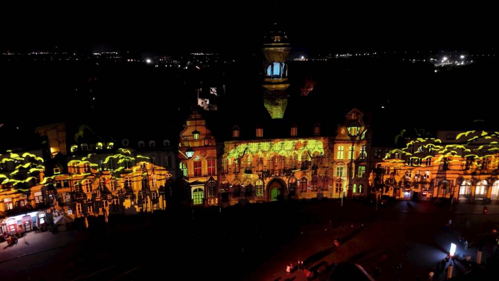 Glitch prod - Video mapping -Mons en lumiere - 2025 - Luciole